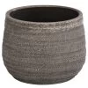 Dehner Keramik-Übertopf Yves, Bauchig, Grau