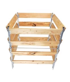 Bellissa Holz-Komposter -Garten & Außenbereich 1607845 WE DE 009 bellissaKomposterHolzMetall90x90x90cm