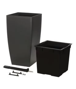 Dehner Kunststoff-Pflanztopf New York, Quadratisch, Ca. B30/H57/T30 Cm 6 Dehner Kunststoff-Pflanztopf New York, Quadratisch, Ca. B30/H57/T30 Cm -Garten & Außenbereich 2460004 WE DE 002 DehnerKunststoffTopfkonisch36x36x66cmgrauBlumentopf