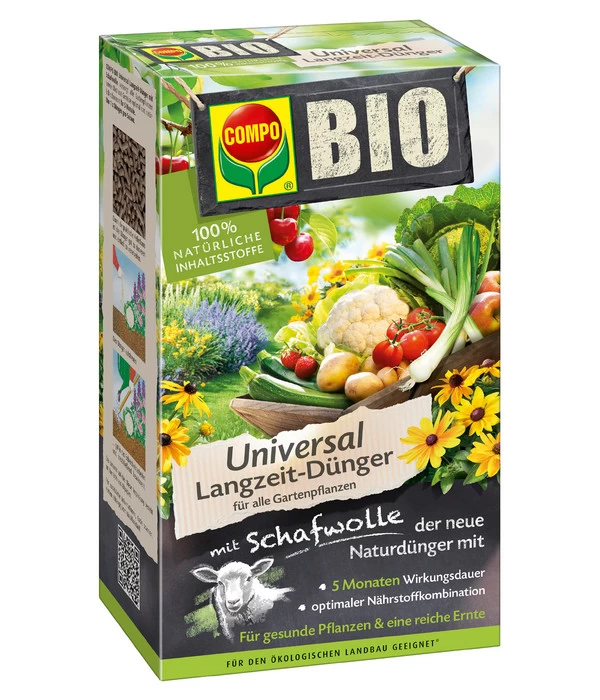 COMPO BIO Universal Langzeit-Dünger Mit Schafwolle, 2 Kg 1 COMPO BIO Universal Langzeit-Dünger Mit Schafwolle, 2 Kg