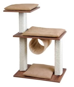 Silvio Design Kratzbaum Cosy Walnuss, 86 Cm