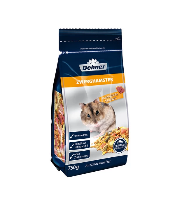 Dehner Premium Zwerghamsterfutter, 750 G 1 Dehner Premium Zwerghamsterfutter, 750 G
