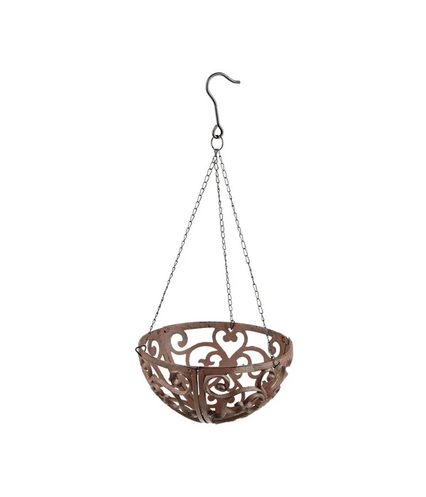 Dehner Gusseisen-Hängeampel Katalonien Mit Kokoseinlage, Rund, Rost, Ca. Ø30/H15 Cm 4 Dehner Gusseisen-Hängeampel Katalonien Mit Kokoseinlage, Rund, Rost, Ca. Ø30/H15 Cm – Bild 4