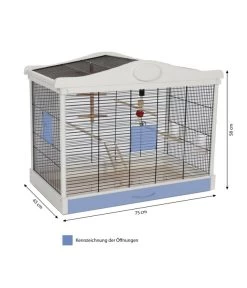 Skyline Vogelkäfig Lena 5 Skyline Vogelkäfig Lena -Garten & Außenbereich 2879518 WE BG 001 VogelheimLenaschwarzweiss