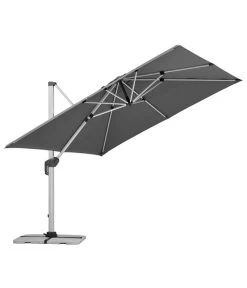 Schneider Premium Ampelschirm Monaco, Granitgrau, Quadratisch, Ca. B300/T300 Cm -Garten & Außenbereich 2887982 WE DE 002 SchirmMOnaco300x300