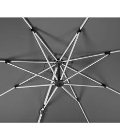 Schneider Premium Ampelschirm Monaco, Granitgrau, Quadratisch, Ca. B300/T300 Cm -Garten & Außenbereich 2887982 WE DE 004 SchirmMOnaco300x300