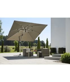 Schneider Premium Ampelschirm Monaco, Granitgrau, Quadratisch, Ca. B300/T300 Cm -Garten & Außenbereich 2887982 WE MO 001 SchirmMOnaco300x300