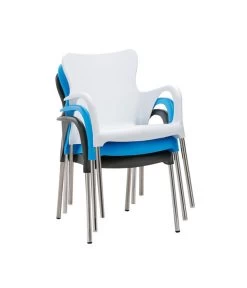 Best Alu-Stapelsessel Maui, 4er Set -Garten & Außenbereich 3046851 WE DE 001 4erStapelsesselMauiWeiss