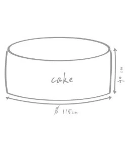 Outbag Outdoor-Sitzsack Cake Fabric -Garten & Außenbereich 3491230 WE DE 002 CakePlusMud