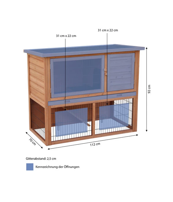 Dehner Nagerheim Barney, Ca. B112/H92/T60 Cm 3 Dehner Nagerheim Barney, Ca. B112/H92/T60 Cm – Bild 3