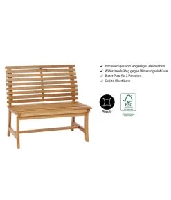 Dehner Akazienbank Paisley, 2-Sitzer -Garten & Außenbereich 4069167 WE IG 001 AkazienbankPaisley