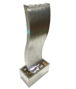 Dehner Edelstahl-Gartenbrunnen Curve, Ca. H108 Cm