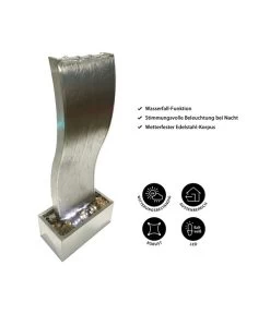 Dehner Edelstahl-Gartenbrunnen Curve, Ca. H108 Cm -Garten & Außenbereich 4071569 WE IG 001 DehnerEdelstahlGartenbrunnenCurve