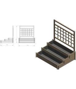 Dobar Hochbeet Peru Mit Rankspalier, Ca. B110/H115/T88 Cm -Garten & Außenbereich 4155016 WE DE 003 DobarPflanzkastenHochbeetPerumitRankspalier