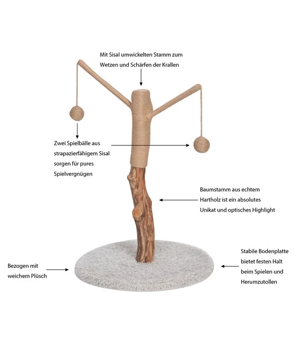 Dehner Premium Lovely Natur-Kratzbaum Auspowern & Ausspannen 2 Dehner Premium Lovely Natur-Kratzbaum Auspowern & Ausspannen – Bild 2