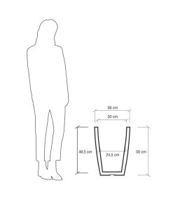 Farmet Kunststoff-Topf-Set Hydra, Konisch, Grau, 2-teilig 11 Farmet Kunststoff-Topf-Set Hydra, Konisch, Grau, 2-teilig -Garten & Außenbereich 4183620 WE DE 004 HYDRARunderPflanzkuebelDurchmesser36cm50cmhochSTEINBEIGE