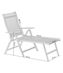 Dehner Gartenliege Chicago, Ca. B70/H72/T180 Cm 10 Dehner Gartenliege Chicago, Ca. B70/H72/T180 Cm -Garten & Außenbereich 4210258 WE FS 001 SkizzeLiegeChicagoNE