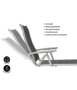 Dehner Gartenliege Chicago, Ca. B70/H72/T180 Cm 9 Dehner Gartenliege Chicago, Ca. B70/H72/T180 Cm -Garten & Außenbereich 4210258 WE IG 001 DehnerGartenliegeChicago