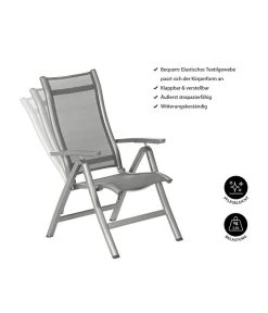 Dehner Klappsessel Chicago, Hochlehner -Garten & Außenbereich 4210316 WE IG 001 KLAPPSESSELCHICAGO