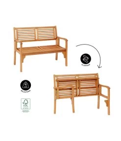 Dehner Klappbank Douglas, 2-Sitzer -Garten & Außenbereich 4216784 WE IG FS 001 DehnerKlappbankDouglas2Sitzer