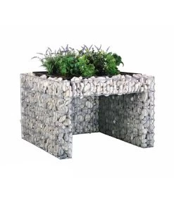 Bellissa Gabionen-Mährobotergarage, Bepflanzbar, Ca. B75/H53/T75 Cm -Garten & Außenbereich 4312922 WE DE 001 BellissaMaehrobotergarageRasenmaehergarageUnterstellung