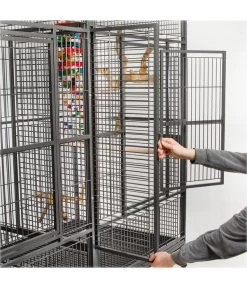 Montana Vogelvoliere Arkansas II, Ca. B204/H194/T100 Cm -Garten & Außenbereich 4315495 WE DE 012 NEU PP VoliereArkansasDunkelgrauHoehe194cm