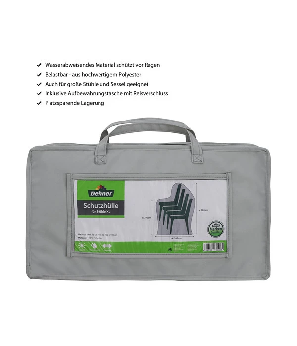 Dehner Abdeckhaube XL Für Stühle, 70x120x100 Cm, Grau 2 Dehner Abdeckhaube XL Für Stühle, 70x120x100 Cm, Grau – Bild 2