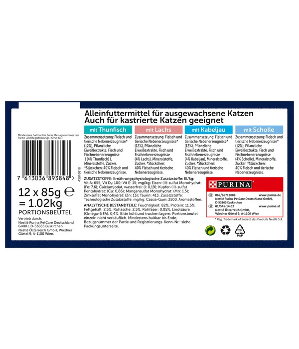 PURINA Felix® Nassfutter Für Katzen So Gut Wie Es Aussieht Geschmacksvielfalt Aus Dem Wasser 2 PURINA Felix® Nassfutter Für Katzen So Gut Wie Es Aussieht Geschmacksvielfalt Aus Dem Wasser – Bild 2