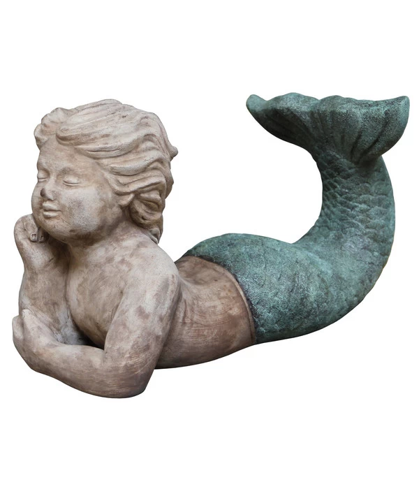 Dehner Terrakotta-Meerjungfrau, Ca. B43/H25/T21 Cm 1 Dehner Terrakotta-Meerjungfrau, Ca. B43/H25/T21 Cm