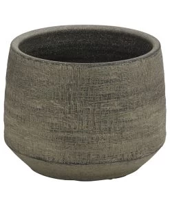 Dehner Keramik-Übertopf Elias, Bauchig, Braun