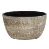 Dehner Keramik-Jardiniere Lana, Oval, Braun, Ca. B30/H17/15 Cm
