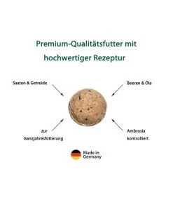 Dehner Natura Beeren-Knödel, Ohne Netz, 100 Stk. Je 100 G -Garten & Außenbereich 5252705 5252713 5254057 1728021 WE DE 002 Meisenknoedel USPGrafikBeeren