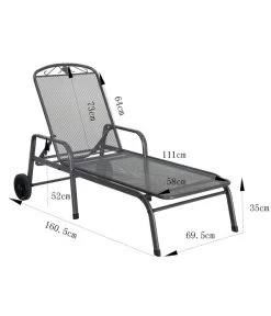 MWH Gartenliege Savoy, Ca. B81/H52/T187 Cm -Garten & Außenbereich 5312897 WE BG 001 MWHLiegeSavoy
