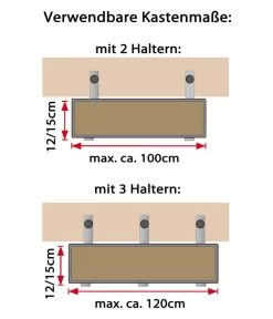 Universal-Blumenkastenhalter, Aluminium -Garten & Außenbereich 5356266 WE DE 003 UniversalBlumenkastenhalter