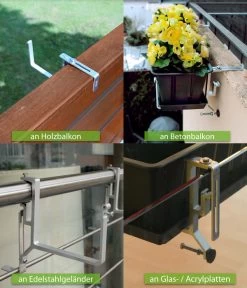 Universal-Blumenkastenhalter, Aluminium -Garten & Außenbereich 5356266 WE FS 002 UniversalBlumenkastenhalter