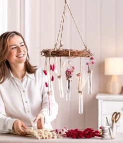 Dehner Kranz Mit Glas-Vasen -Garten & Außenbereich 6032411 WE MO 001 TrockenblumenKranzDIY