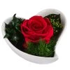 Dehner Herzschale Mit Longlife-Rose Lena, Ca. B12/H8 Cm
