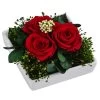 Dehner Keramik-Schale Mit Longlife-Rose Zina, Rot, Ca. B10/H7/T10 Cm