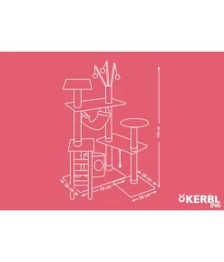 KERBL Kratzbaum Creativ Adventure, Beige, Ca. B140/H150/T50 Cm -Garten & Außenbereich 6603278 WE DE 001 KratzbaumAdventure