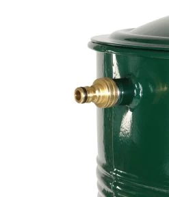 RENNER Metall-Regentonne Inkl. Steckanschluss Und Sockel, 150 L, Dunkelgrün -Garten & Außenbereich 6609614 WE DE 002 RegenwasserSammeltonnemitSteckanschlussundSockel150l