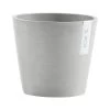 Ecopots Kunststoff-Topf Amsterdam Mit Wassersystem, Rund, Hellgrau