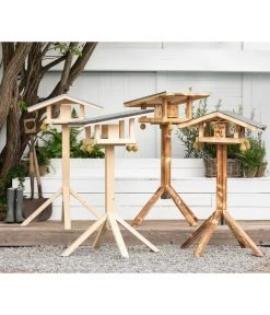Dehner Natura Futterhaus Karwendel, Natur, Inkl. Ständer, Ca. B84,3/H127,2/T84,3 Cm -Garten & Außenbereich 6622872 6622898 6622906 6622922 WE MO 002 NVHRofanKarwendel