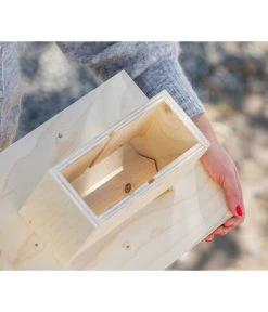 Dehner Natura Futterhaus Karwendel, Natur, Inkl. Ständer, Ca. B84,3/H127,2/T84,3 Cm -Garten & Außenbereich 6622872 6622898 6622906 6622922 WE MO 007 NVHRofanKarwendel