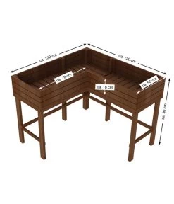 Hecht Eckhochbeet, Ca. B120/H90/T120 Cm -Garten & Außenbereich 6632269 WE BG 001 HechtHochbeet