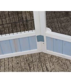 Dehner Vogelvolieren-Set Santorini, Mit Freigehege, Weiß/blau, Ca. B236,4/H180/T132 Cm -Garten & Außenbereich 6640585 6941041 6941058 WE DE 002 MQVHSantoriniGehege