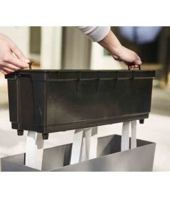 Siena Garden Kunststoff-Kasten Loire, Eckig, Grau, Ca. B56/H36,5/T19 Cm -Garten & Außenbereich 6655500 WE DE 002 PflanzgefaessCraonGraphit