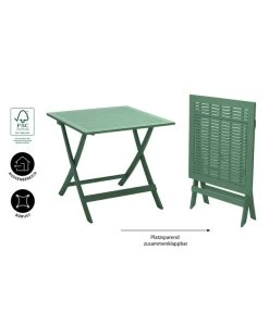 Dehner Klapptisch Stavanger, Ca. B80/H75/T80 Cm -Garten & Außenbereich 6666481 WE IG 001 KlapptischStavanger