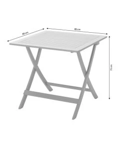 Dehner Klapptisch Stavanger, Ca. B80/H75/T80 Cm -Garten & Außenbereich 6666499 WE BG 001 KlapptischStavanger