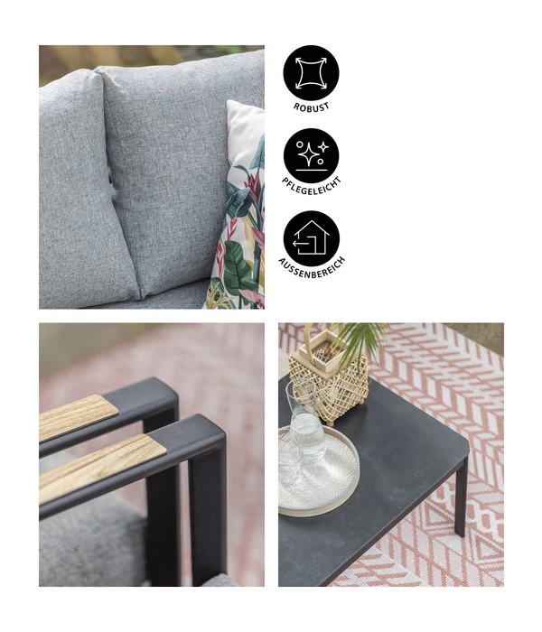 Dehner Alu-Lounge New York, 4-teilig 8 Dehner Alu-Lounge New York, 4-teilig – Bild 8