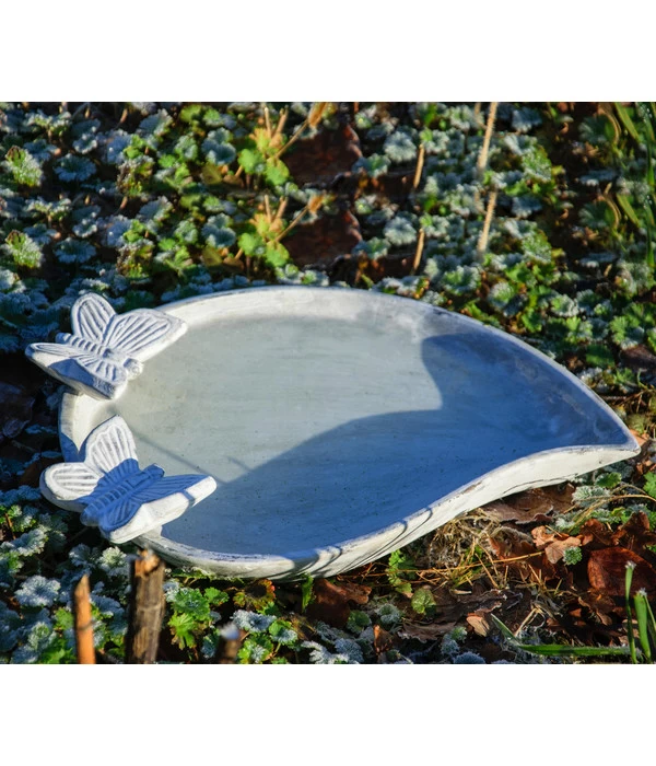 Dobar® Wildlife Vogeltränke Foglia, Keramik, Weiß, Ca. B37/H4,5/T28 Cm 4 Dobar® Wildlife Vogeltränke Foglia, Keramik, Weiß, Ca. B37/H4,5/T28 Cm – Bild 4